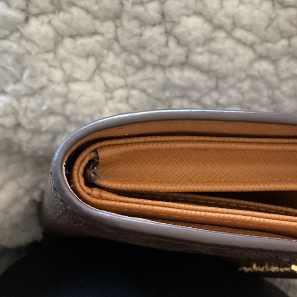 Michael Kors Brown Logo Zip Wallet with Gold Hardware - Picture 9 of 12